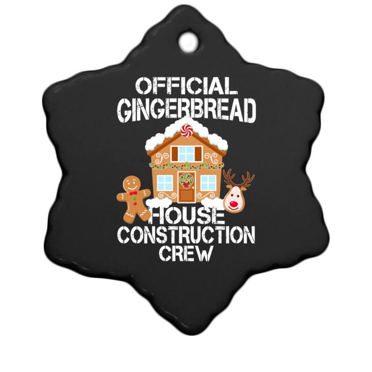 Official Gingerbread House Construction Crew Christmas Ornament