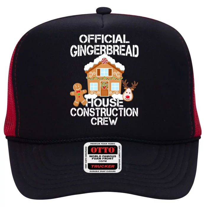 Official Gingerbread House Construction Crew High Crown Mesh Trucker Hat