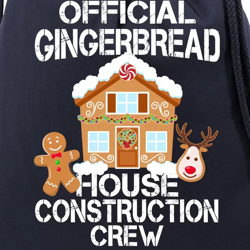 Official Gingerbread House Construction Crew Drawstring Bag