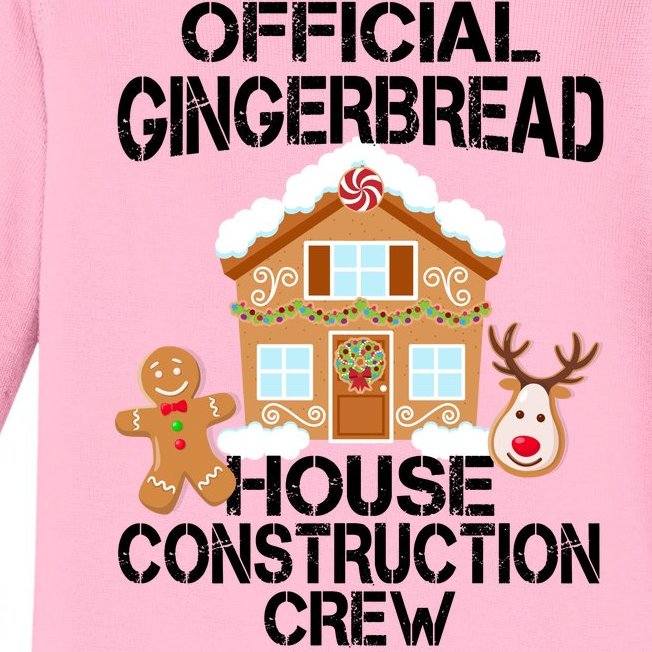 Official Gingerbread House Construction Crew Baby Long Sleeve Bodysuit