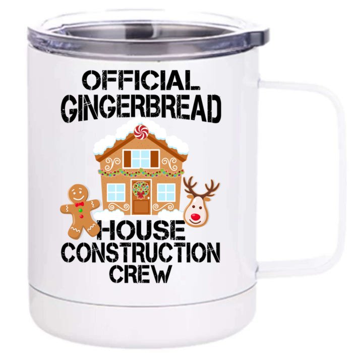 Official Gingerbread House Construction Crew Front & Back 12oz Stainless Steel Tumbler Cup