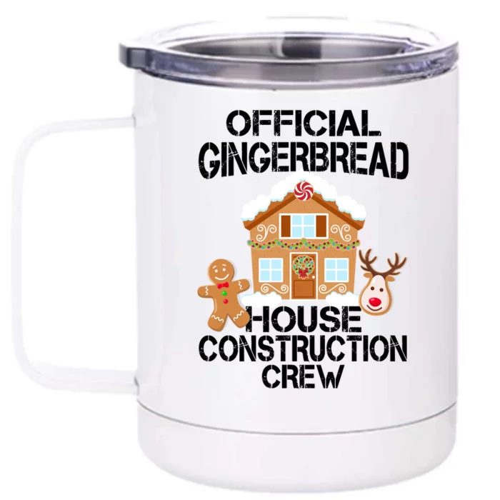 Official Gingerbread House Construction Crew Front & Back 12oz Stainless Steel Tumbler Cup