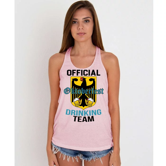 Official Oktoberfest Drinking Team Women's Knotted Racerback Tank