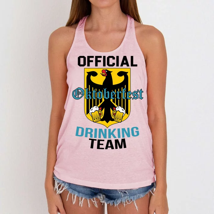 Official Oktoberfest Drinking Team Women's Knotted Racerback Tank