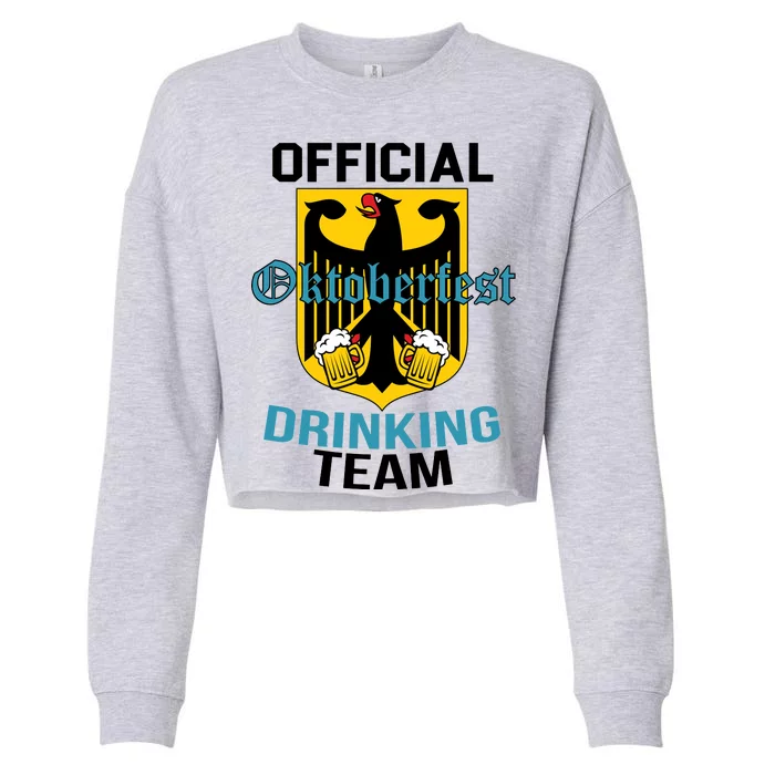 Official Oktoberfest Drinking Team Cropped Pullover Crew