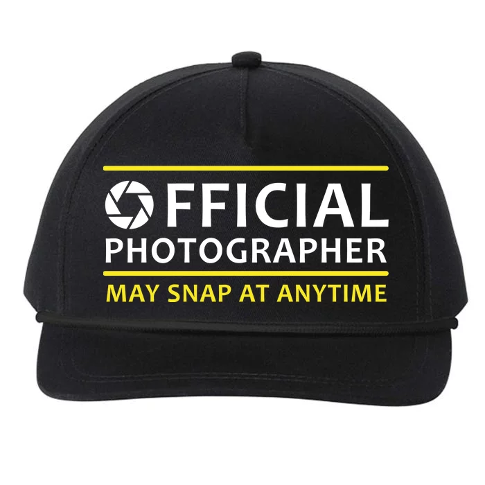 Official Photographer May Snap At Anytime Snapback Five-Panel Rope Hat