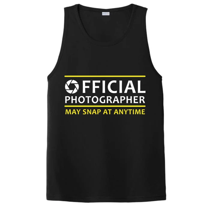 Official Photographer May Snap At Anytime Performance Tank