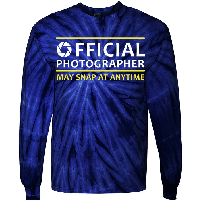 Official Photographer May Snap At Anytime Tie-Dye Long Sleeve Shirt