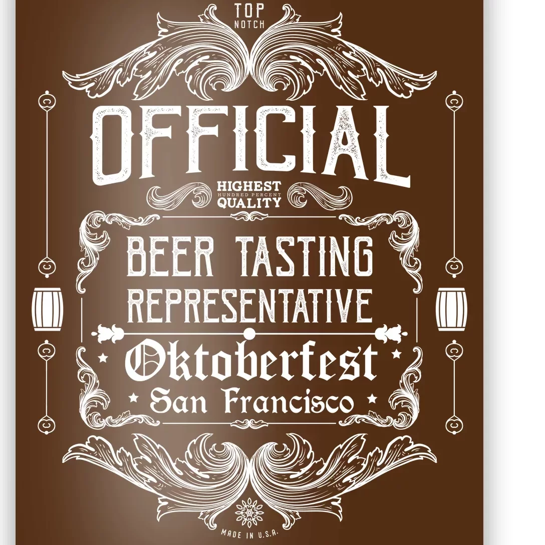 Official San Francisco Oktoberfest Beer Tasting Representative Poster