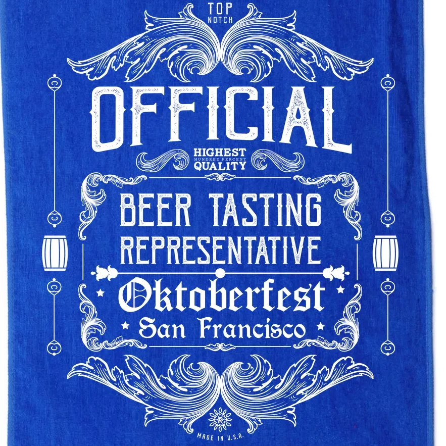 Official San Francisco Oktoberfest Beer Tasting Representative Platinum Collection Golf Towel