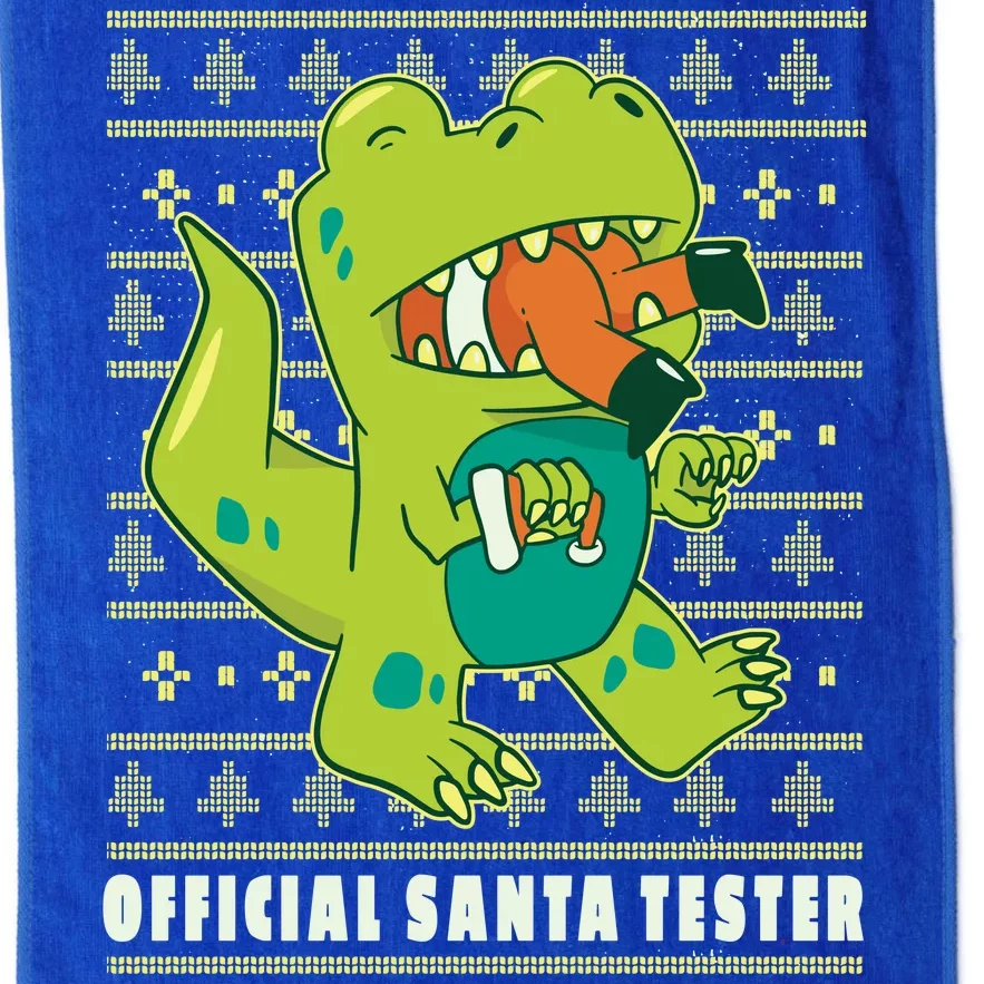 Official Santa Tester Dino Ugly Christmas Platinum Collection Golf Towel