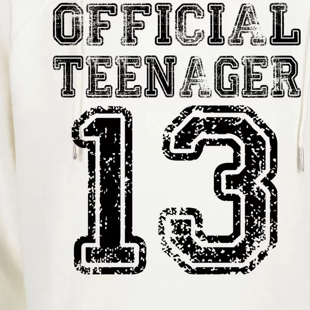 Official Teenager 13th Birthday Womens Funnel Neck Pullover Hood