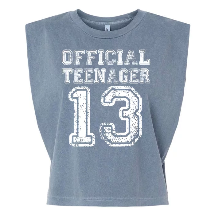 Official Teenager 13th Birthday Garment-Dyed Women's Muscle Tee