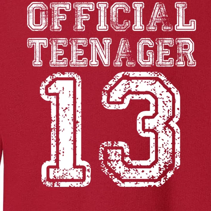 Official Teenager 13th Birthday Toddler Sweatshirt