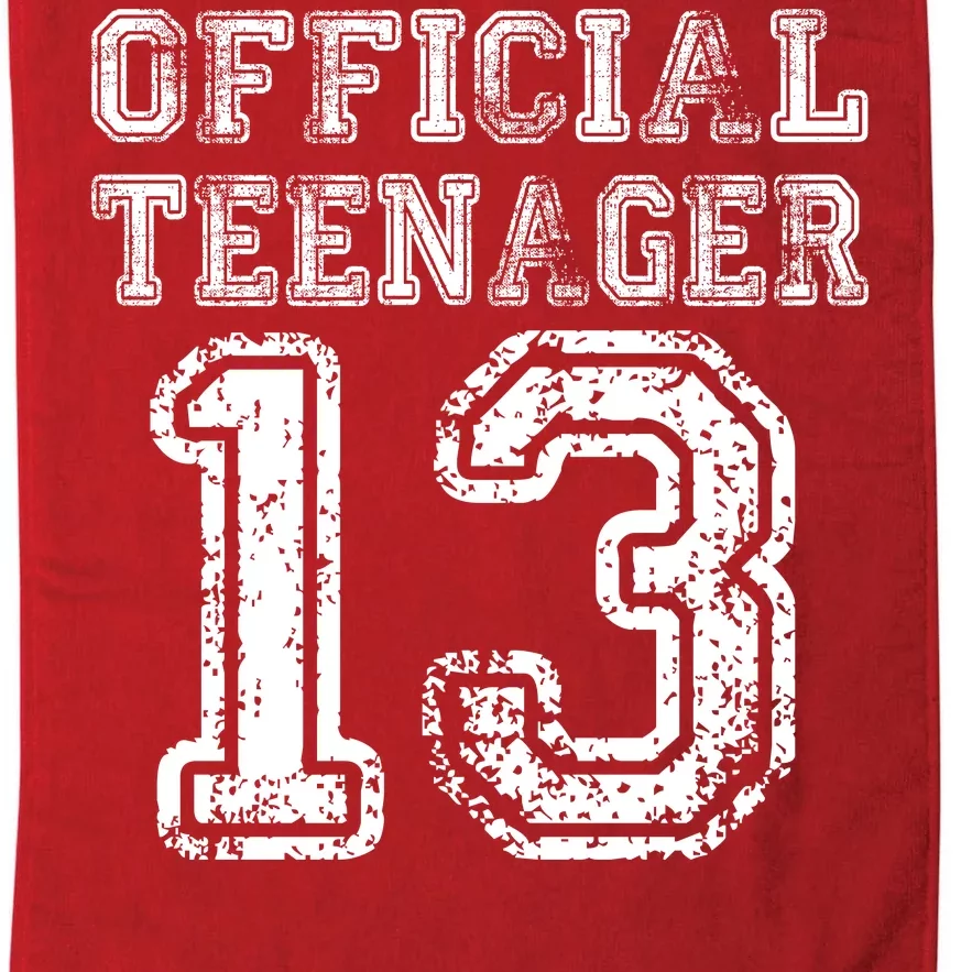 Official Teenager 13th Birthday Platinum Collection Golf Towel