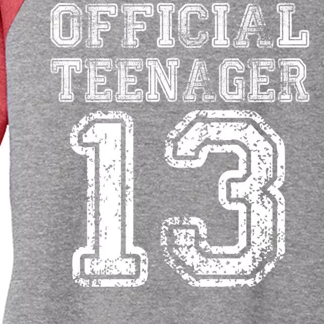 Official Teenager 13th Birthday Women's Tri-Blend 3/4-Sleeve Raglan Shirt