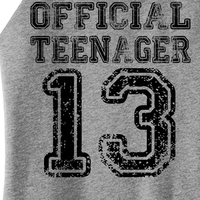 Official Teenager 13th Birthday Women’s Perfect Tri Rocker Tank