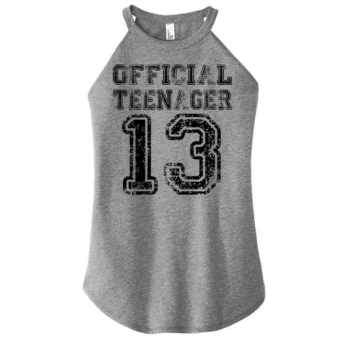 Official Teenager 13th Birthday Women’s Perfect Tri Rocker Tank