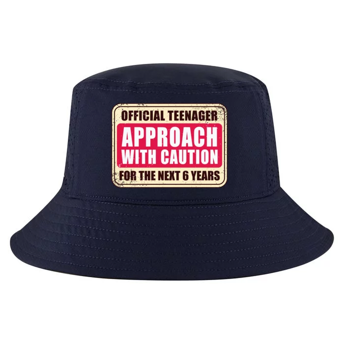 Official Teenager Approach With Caution Cool Comfort Performance Bucket Hat