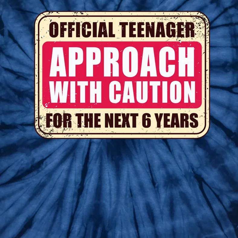 Official Teenager Approach With Caution Tie-Dye T-Shirt