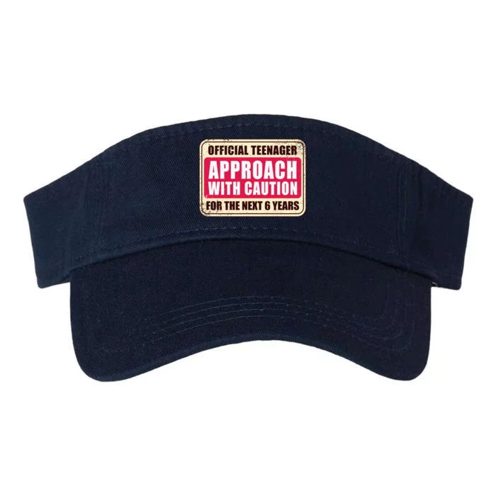 Official Teenager Approach With Caution Valucap Bio-Washed Visor