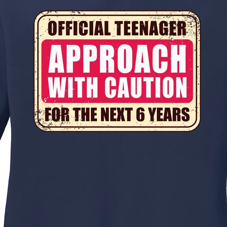 Official Teenager Approach With Caution Ladies Long Sleeve Shirt