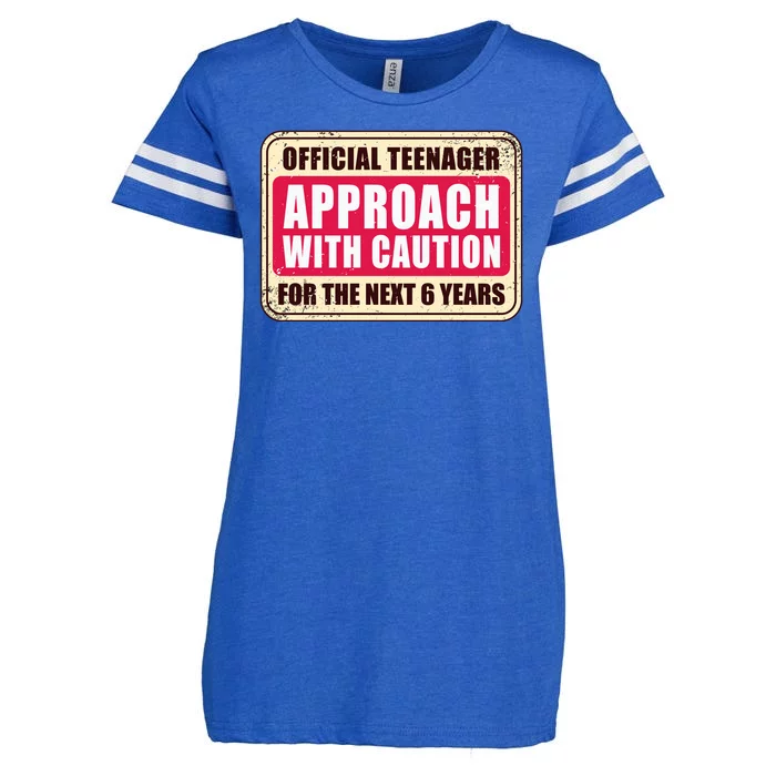 Official Teenager Approach With Caution Enza Ladies Jersey Football T-Shirt