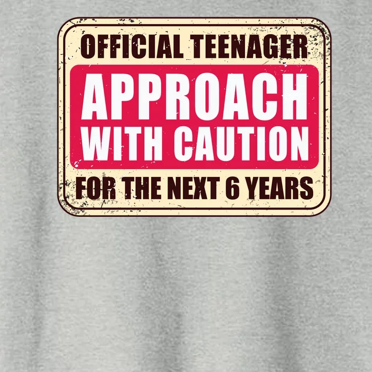 Official Teenager Approach With Caution Women's Crop Top Tee