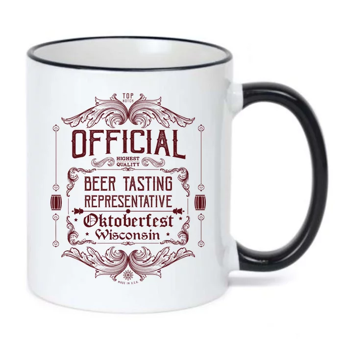 Official Wisconsin Oktoberfest Beer Tasting Representative Black Color Changing Mug