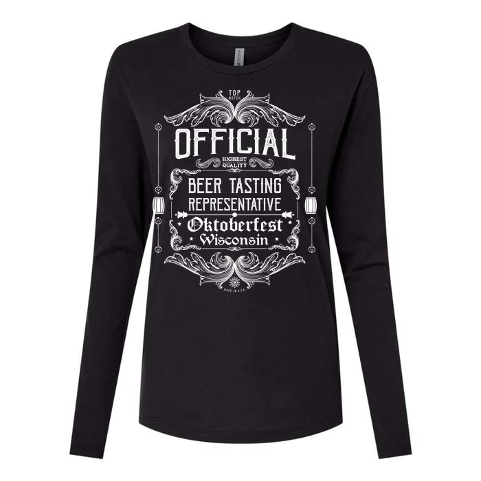 Official Wisconsin Oktoberfest Beer Tasting Representative Womens Cotton Relaxed Long Sleeve T-Shirt