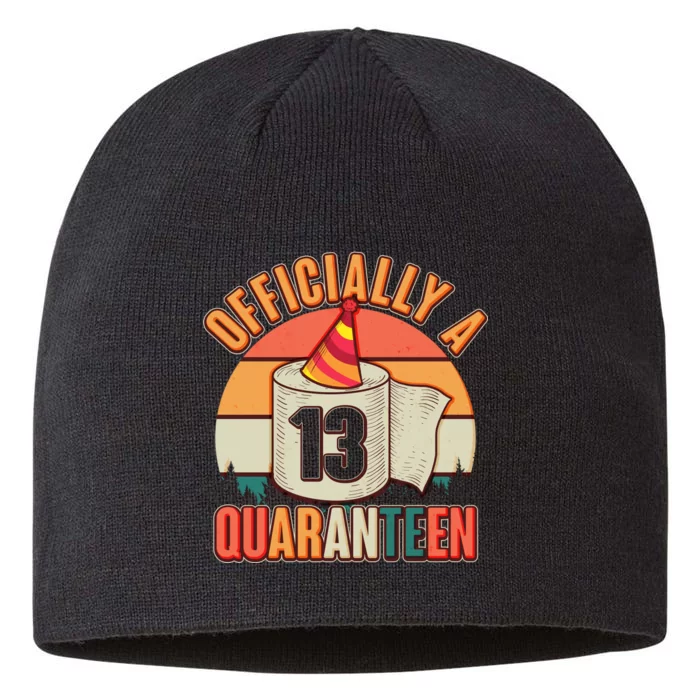 Officially A Quaranteen 13th Birthday Retro 8 1/2in Sustainable Knit Beanie