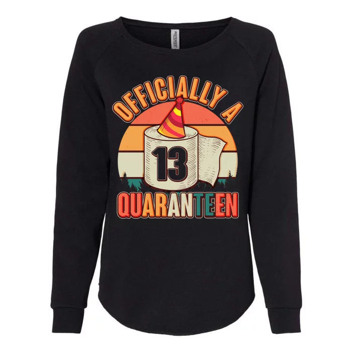 Officially A Quaranteen 13th Birthday Retro Womens California Wash Sweatshirt