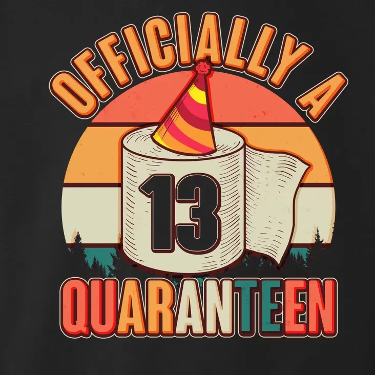 Officially A Quaranteen 13th Birthday Retro Toddler Hoodie