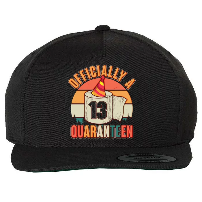 Officially A Quaranteen 13th Birthday Retro Wool Snapback Cap