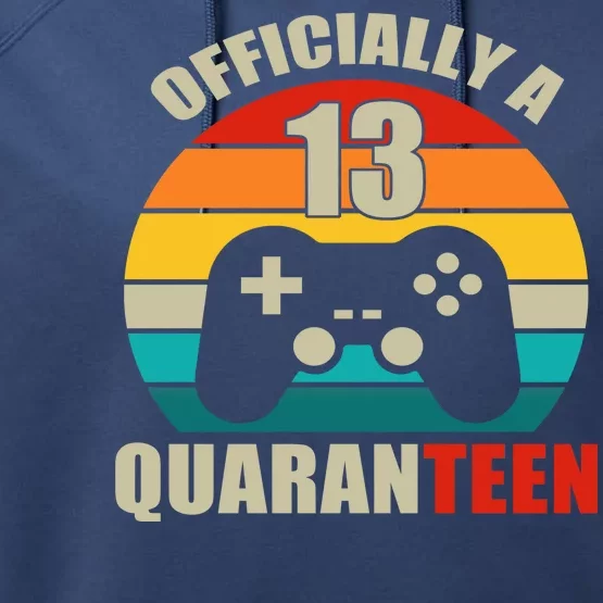 Officially Quaranteen 13th Birthday Performance Fleece Hoodie