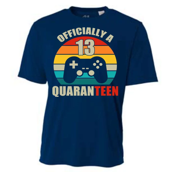 Officially Quaranteen 13th Birthday Cooling Performance Crew T-Shirt