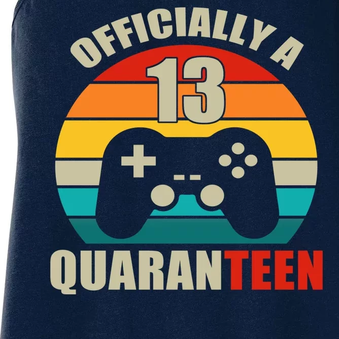 Officially Quaranteen 13th Birthday Women's Racerback Tank