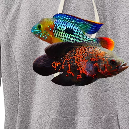 Oscar Fish Green Terror Cichlids Monster Fish Aquarium Women's Fleece Hoodie