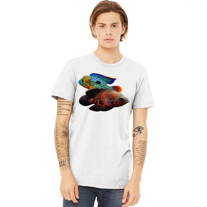 Oscar Fish Green Terror Cichlids Monster Fish Aquarium Premium T-Shirt