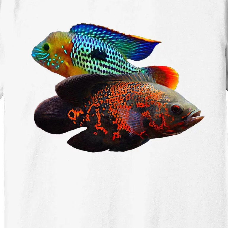 Oscar Fish Green Terror Cichlids Monster Fish Aquarium Premium T-Shirt