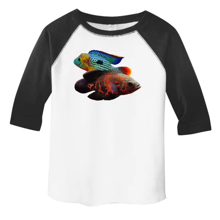 Oscar Fish Green Terror Cichlids Monster Fish Aquarium Toddler Fine Jersey T-Shirt