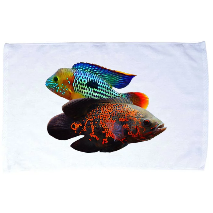 Oscar Fish Green Terror Cichlids Monster Fish Aquarium Microfiber Hand Towel