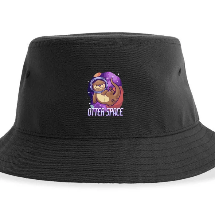 otter funny gifts otter space otter lovers Sustainable Bucket Hat