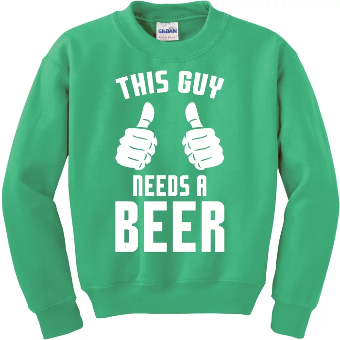 Oktoberfest Funny Guy Needs A Beer Alcohol Drinking Brewery Kids Sweatshirt