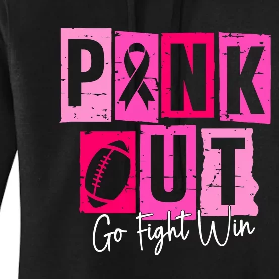 Out Football Go Fight Win Women's Pullover Hoodie