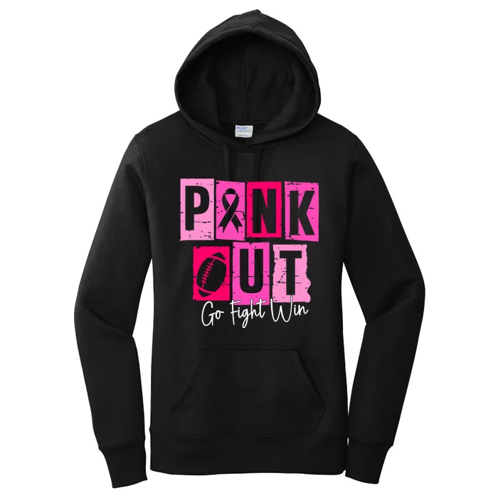 Out Football Go Fight Win Women's Pullover Hoodie