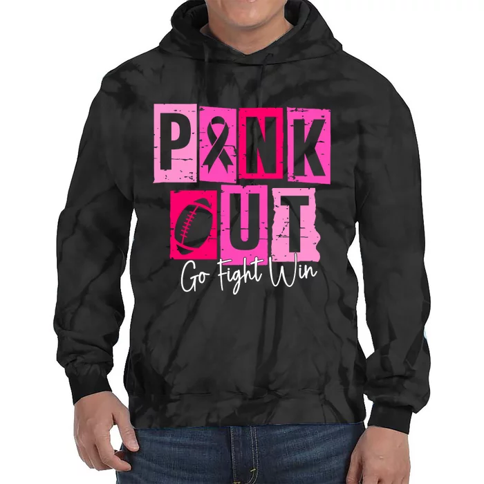 Out Football Go Fight Win Tie Dye Hoodie