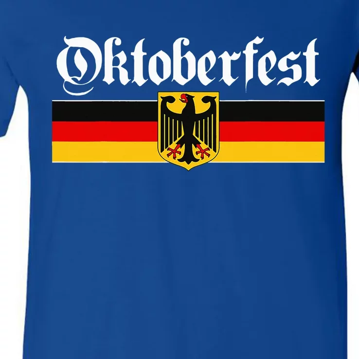 Oktoberfest Funny German Culture Gift & Graphic V-Neck T-Shirt