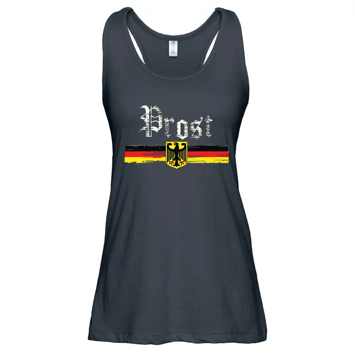 Oktoberfest For German Flag Prost Vintage Ladies Essential Flowy Tank