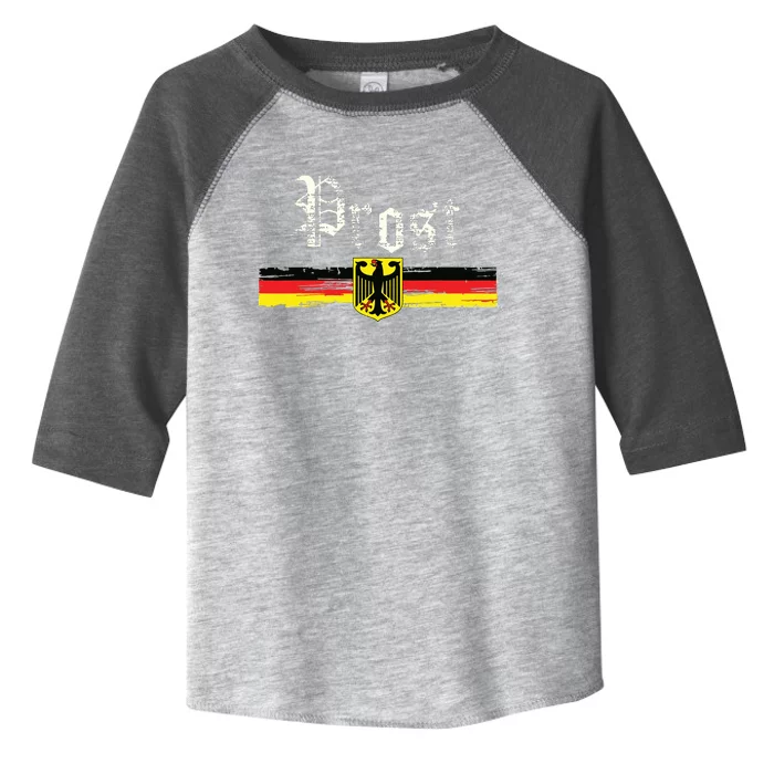 Oktoberfest For German Flag Prost Vintage Toddler Fine Jersey T-Shirt